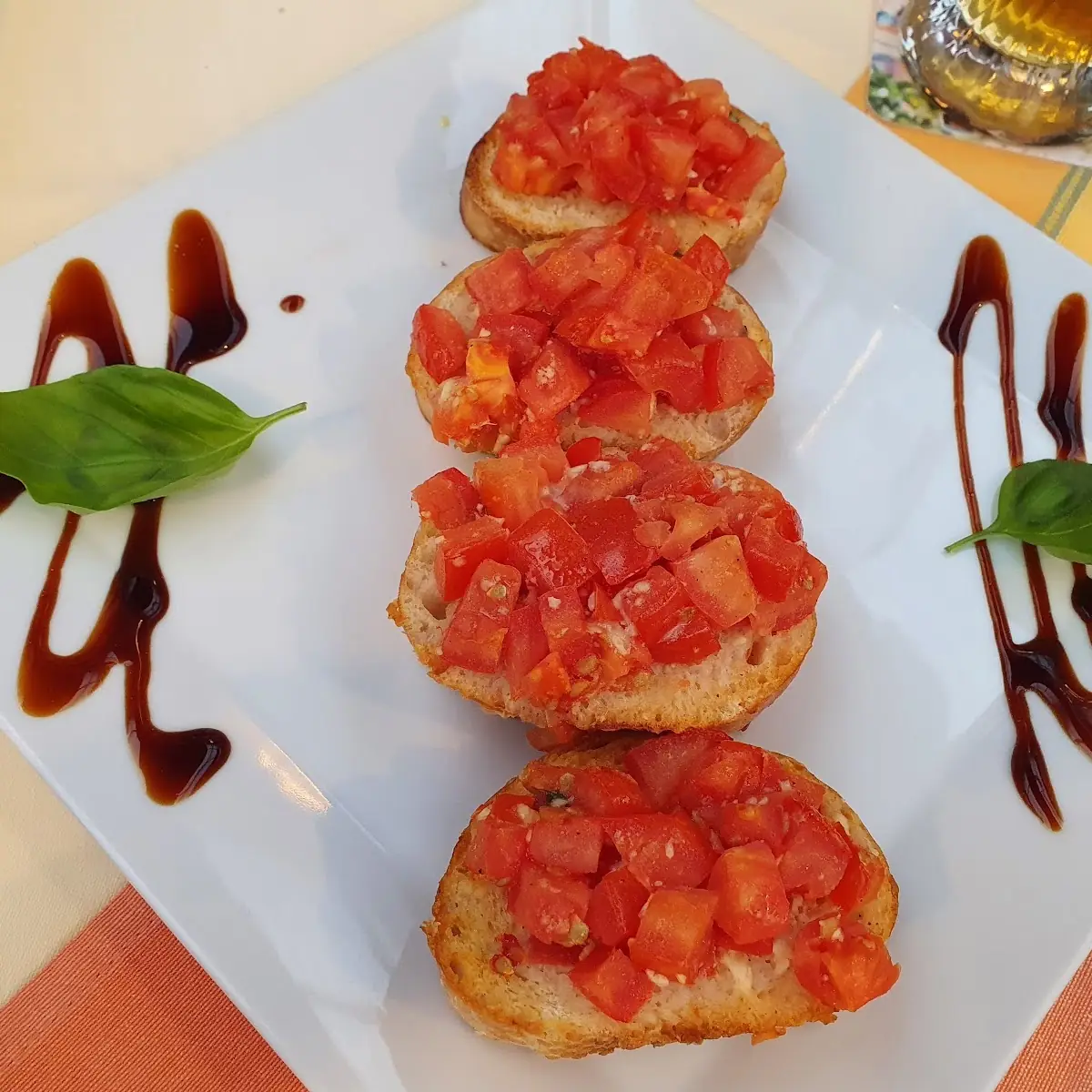 Bruschetta, Pizzeria Italia Maintalterrasse