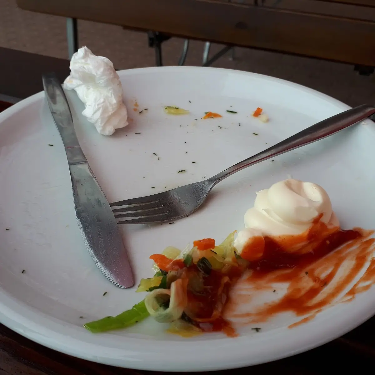 Leerer Teller Mit Mayo