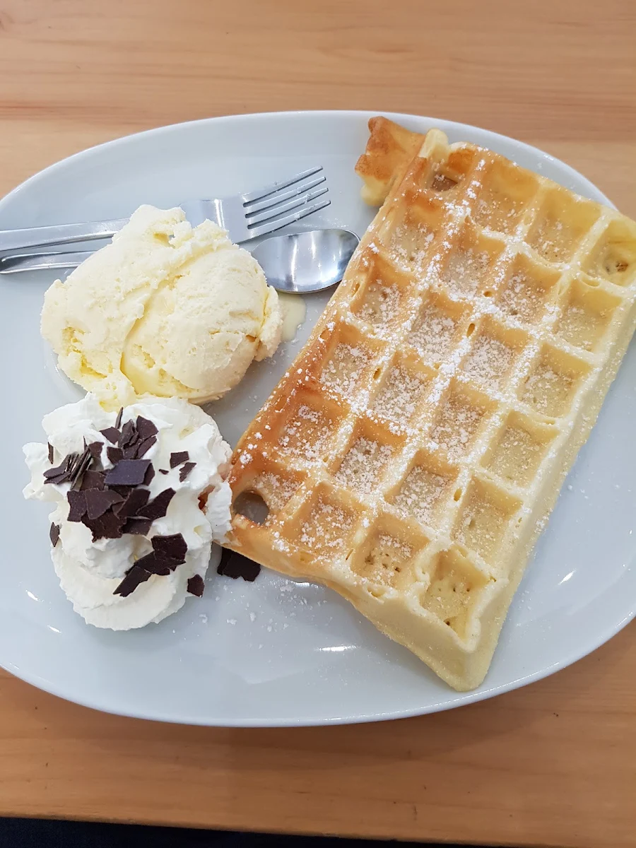 Waffel Mit Eis