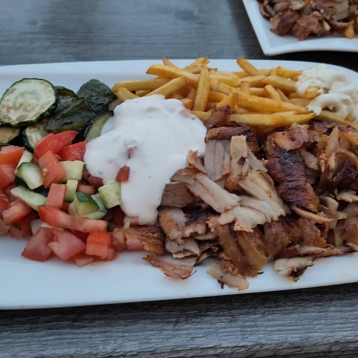 Dönerteller Mit Gemüse
