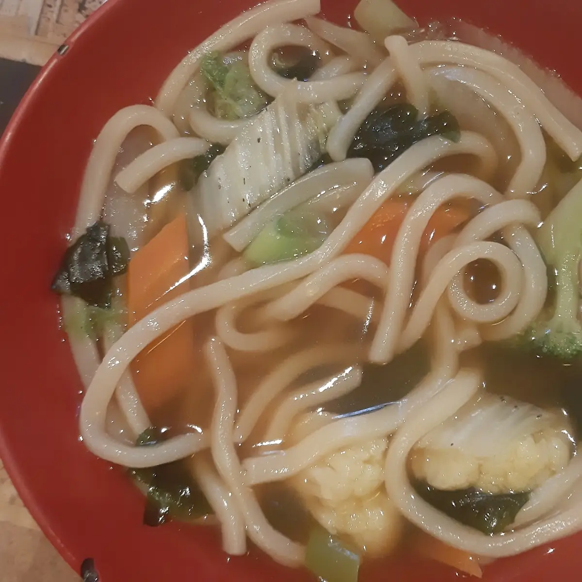 Udon Suppe Mit Gemüse