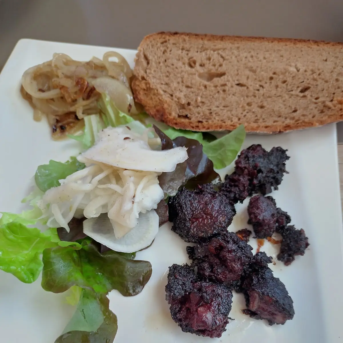 Gebratene Blutwurst
