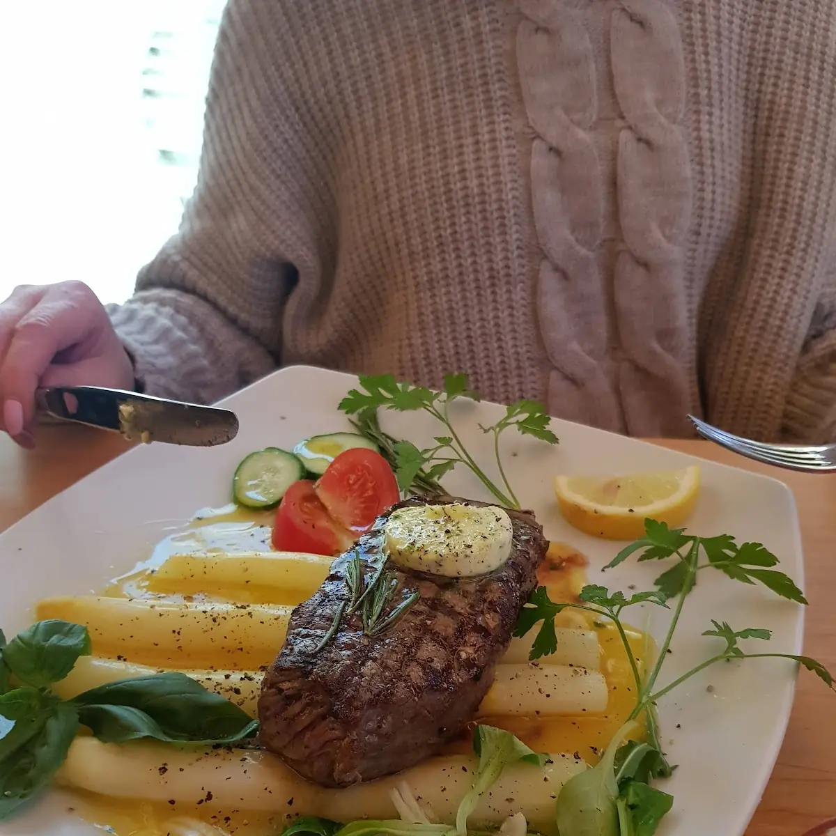 Spargel Mit Rumpsteak