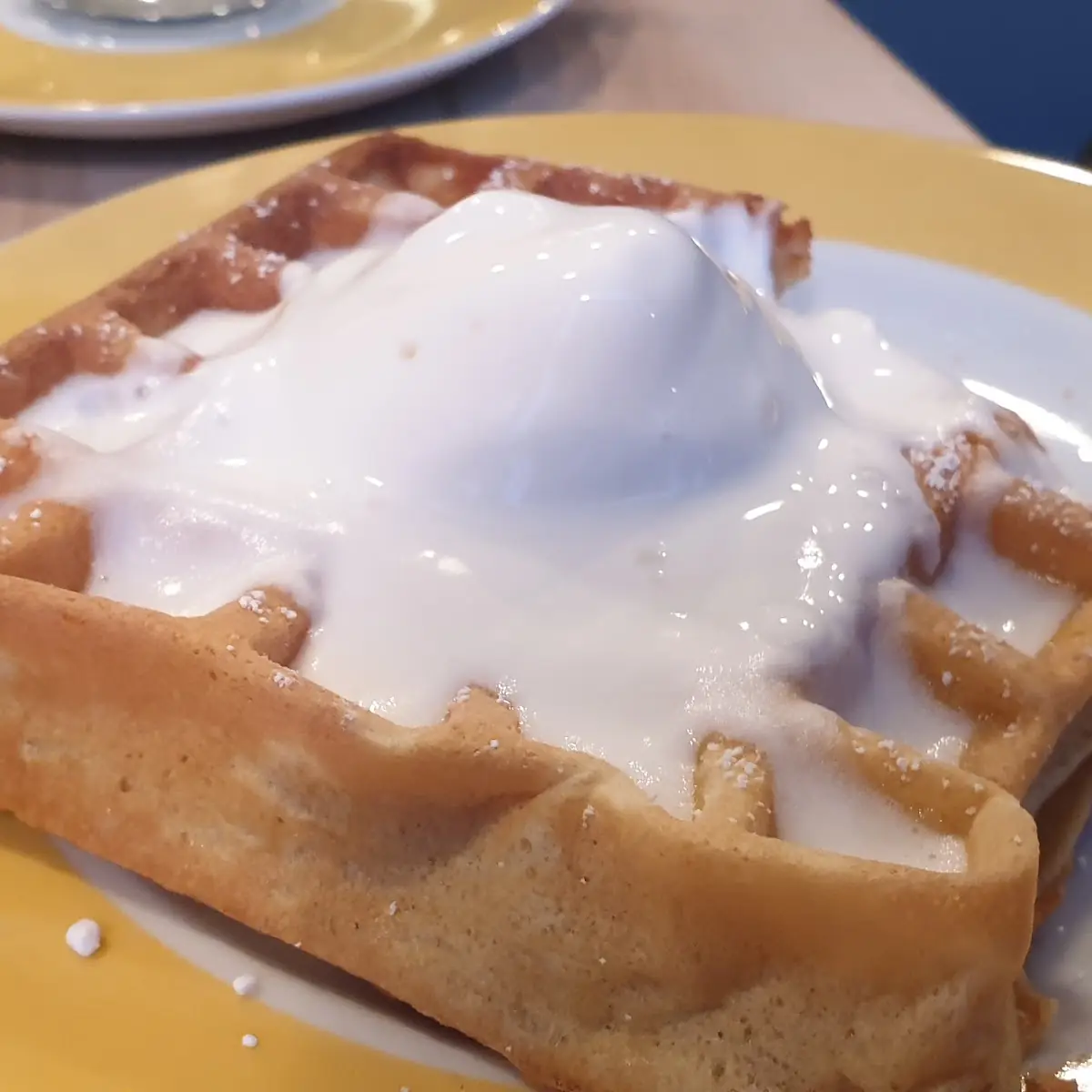 Waffel Mit Eis