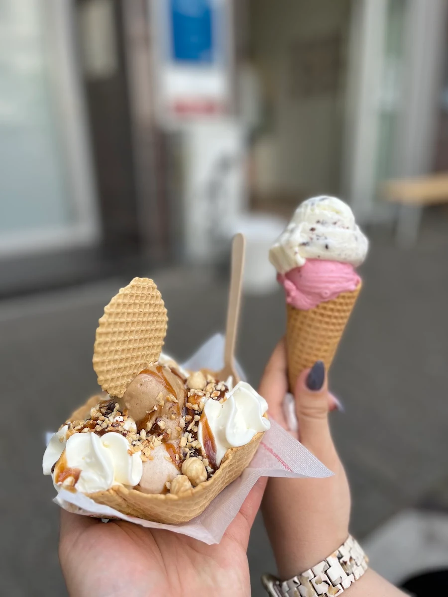 Waffel Mit Stracciatella
