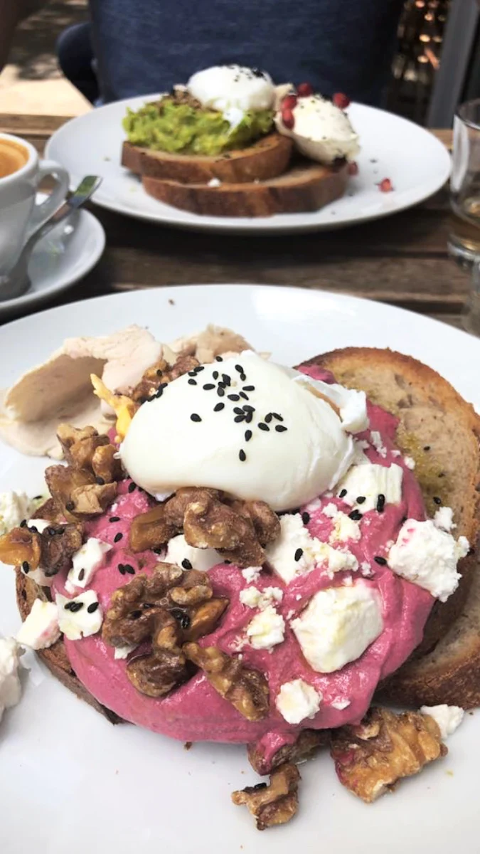 Beetroot Hummus Plate