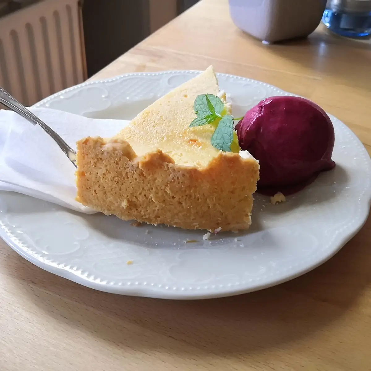Käsekuchen Mit Eis
