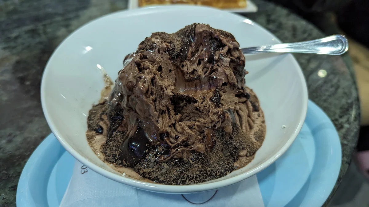 Spaghetti Eis Schoko