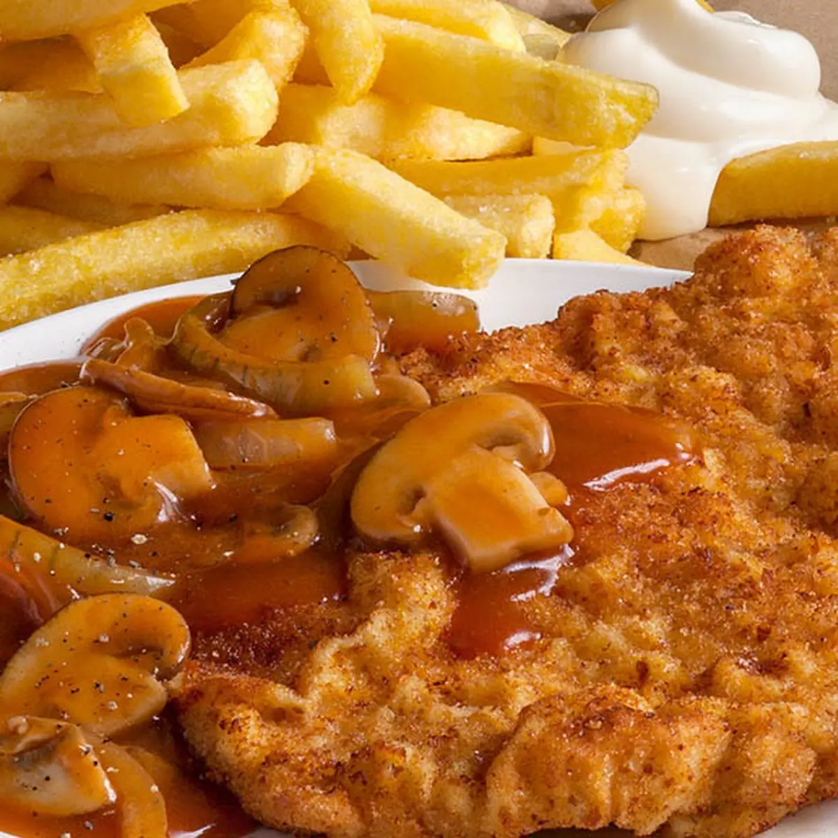 Jägerschnitzel Menü