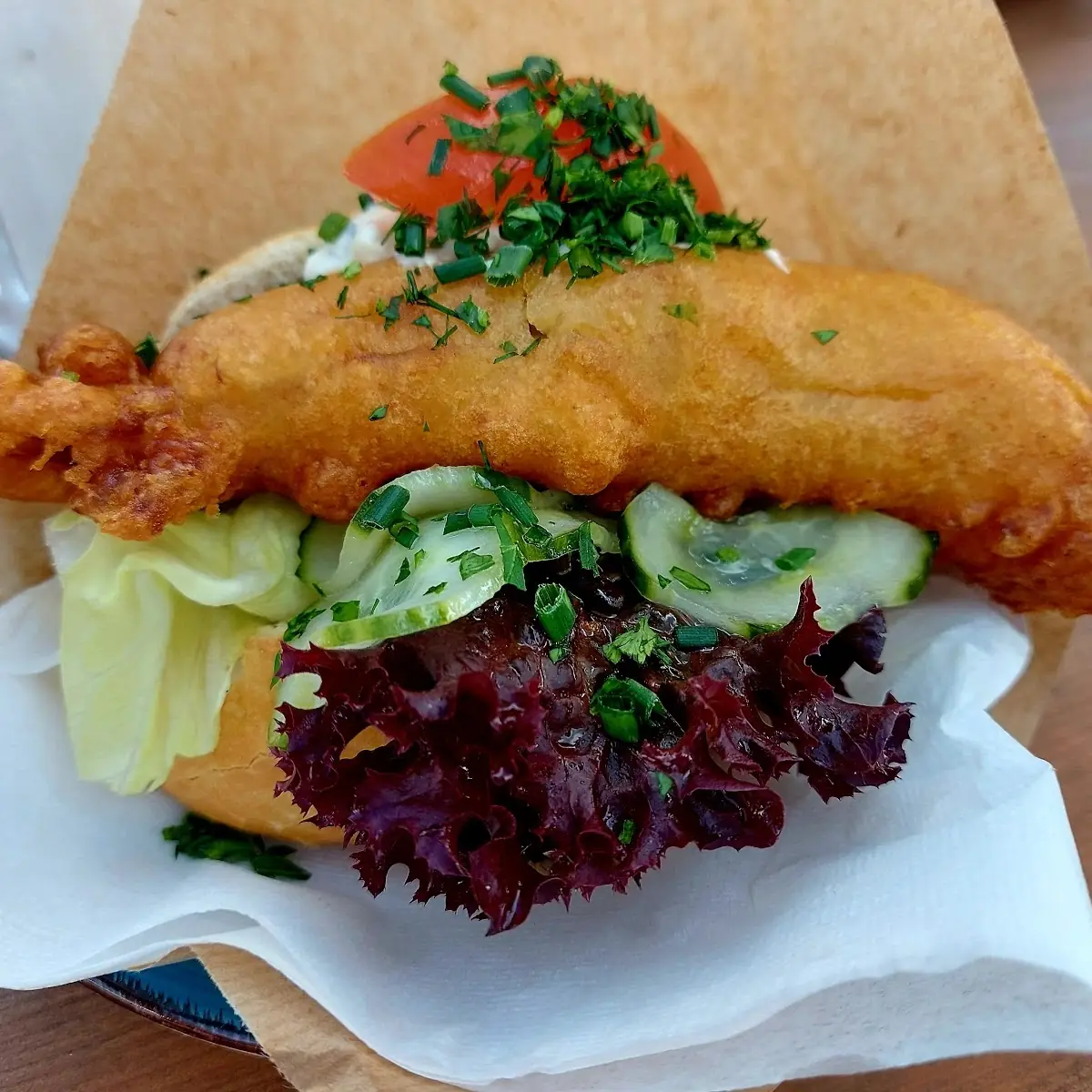 Backfisch Im Brötchen