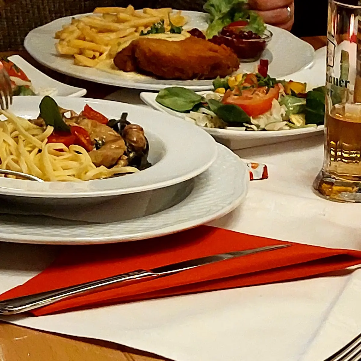 Vegetarische Nudeln, Dombrowsky's Baude