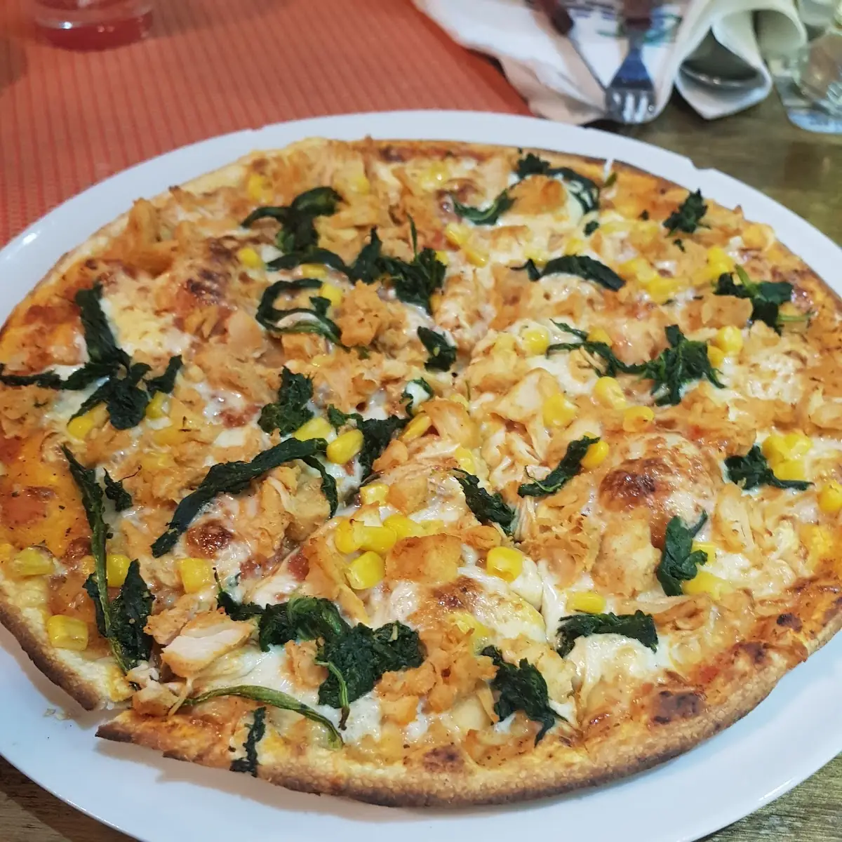 Pizza Mit Spinat