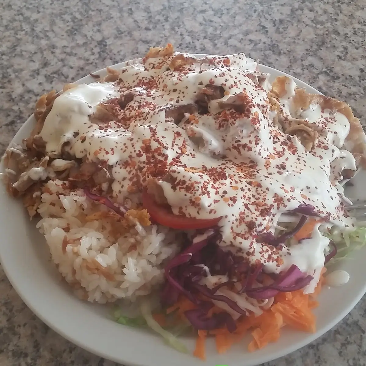 Dönerteller Mit Reis
