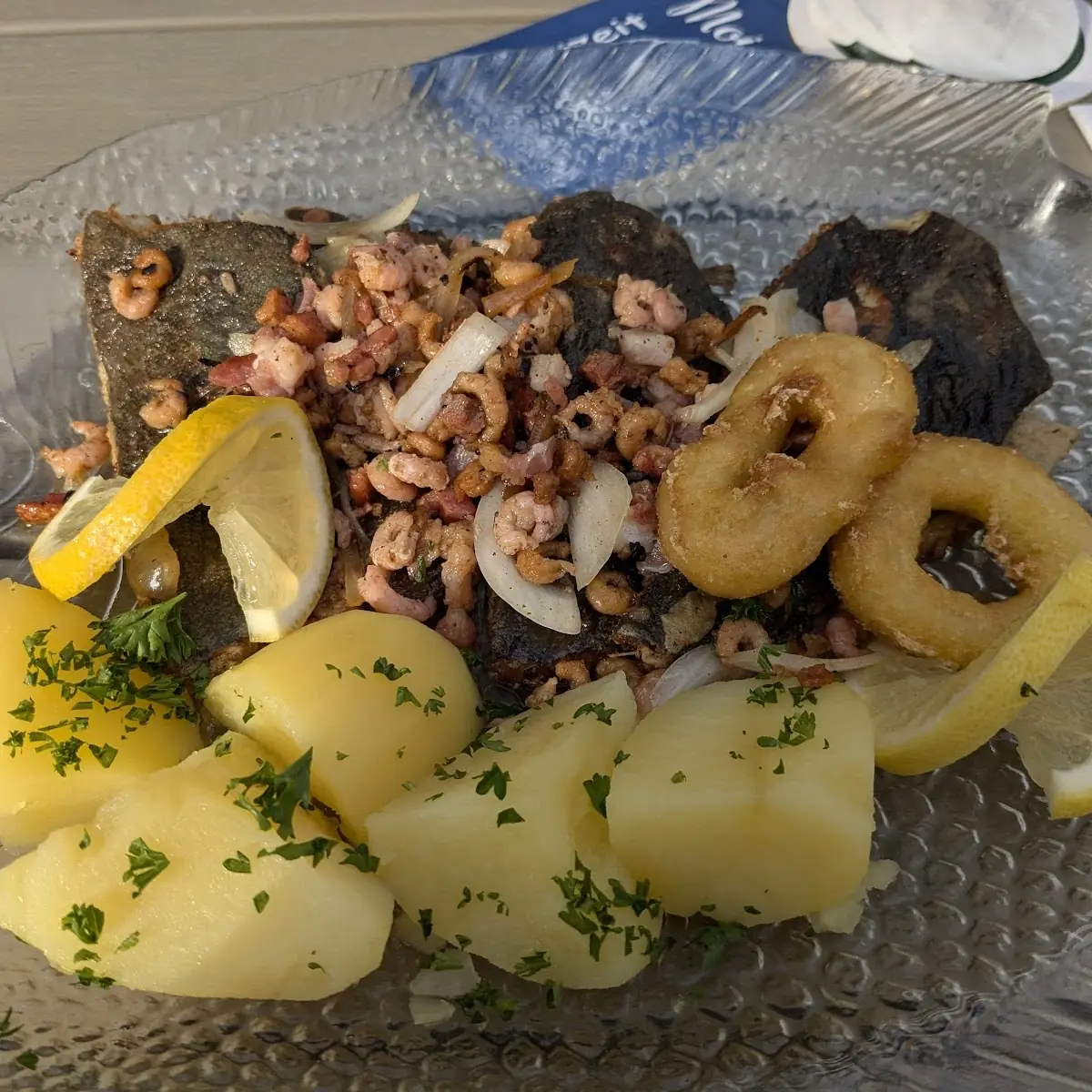 Scholle, Am Kamin