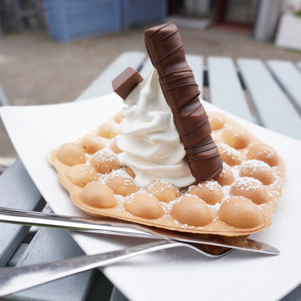 Bubblewaffle Mit Softeis