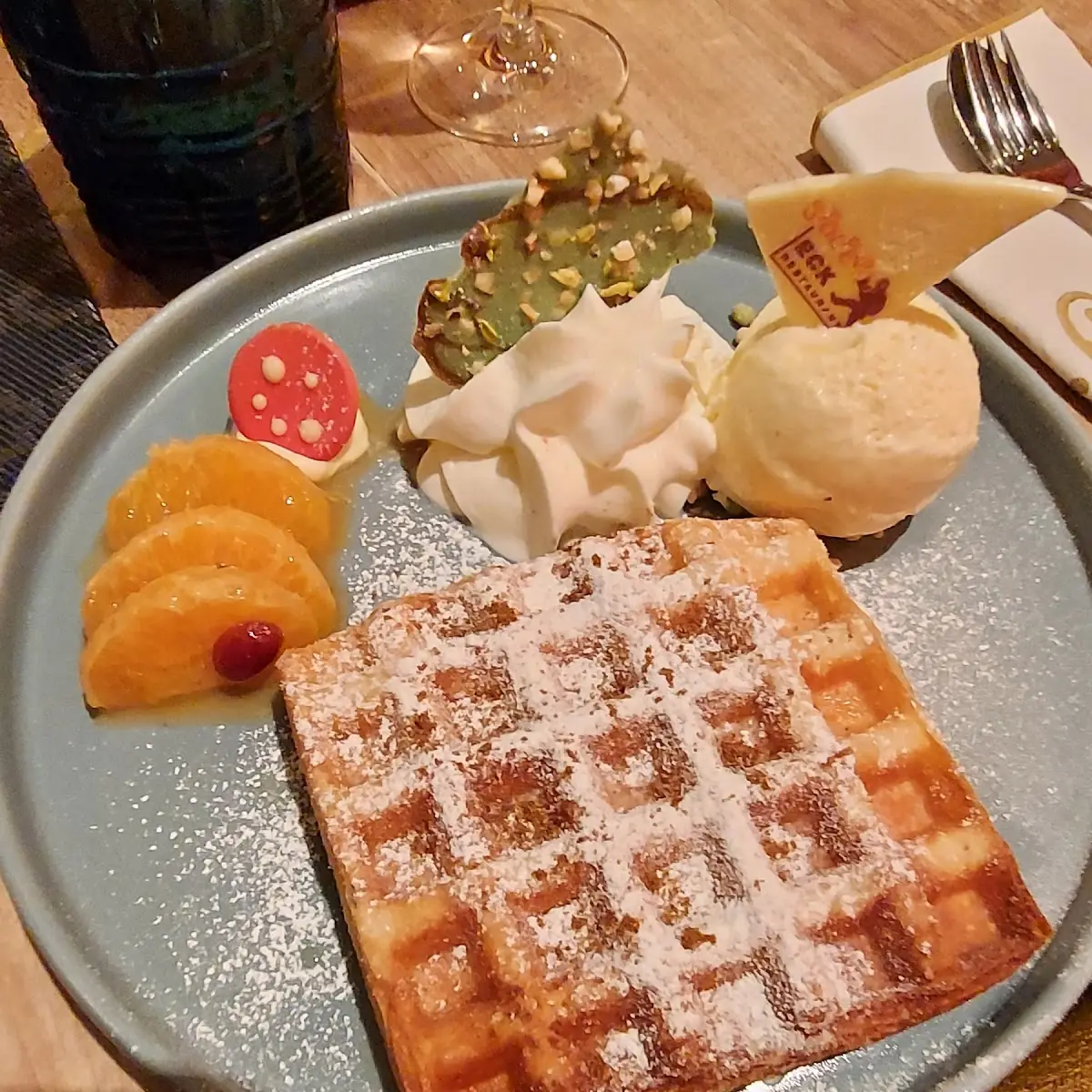 Waffel Mit Eis