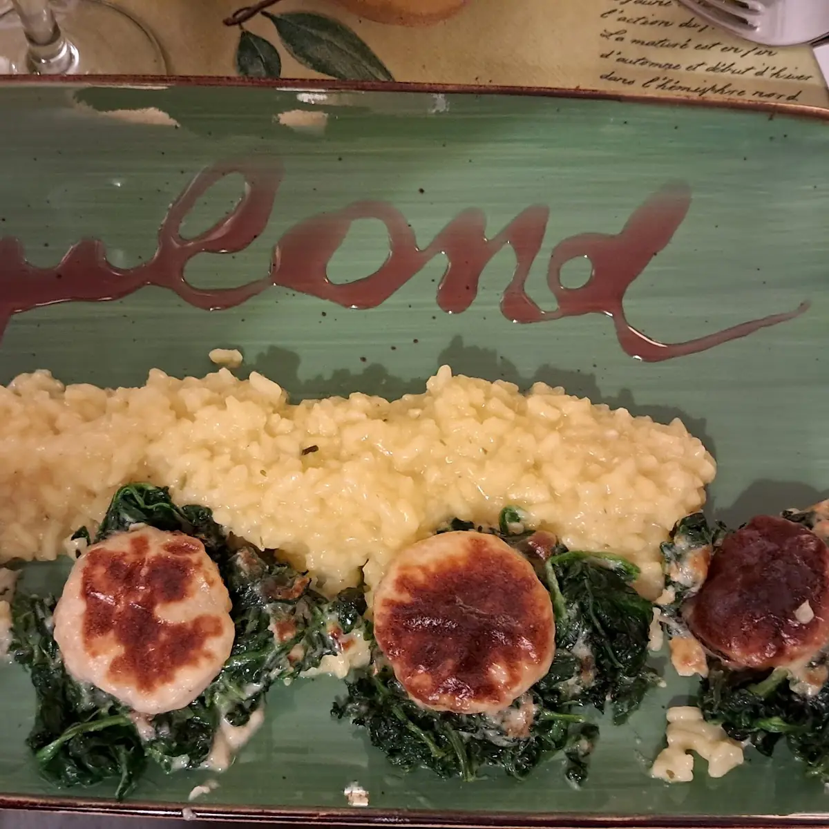 Spinat Mit Risotto
