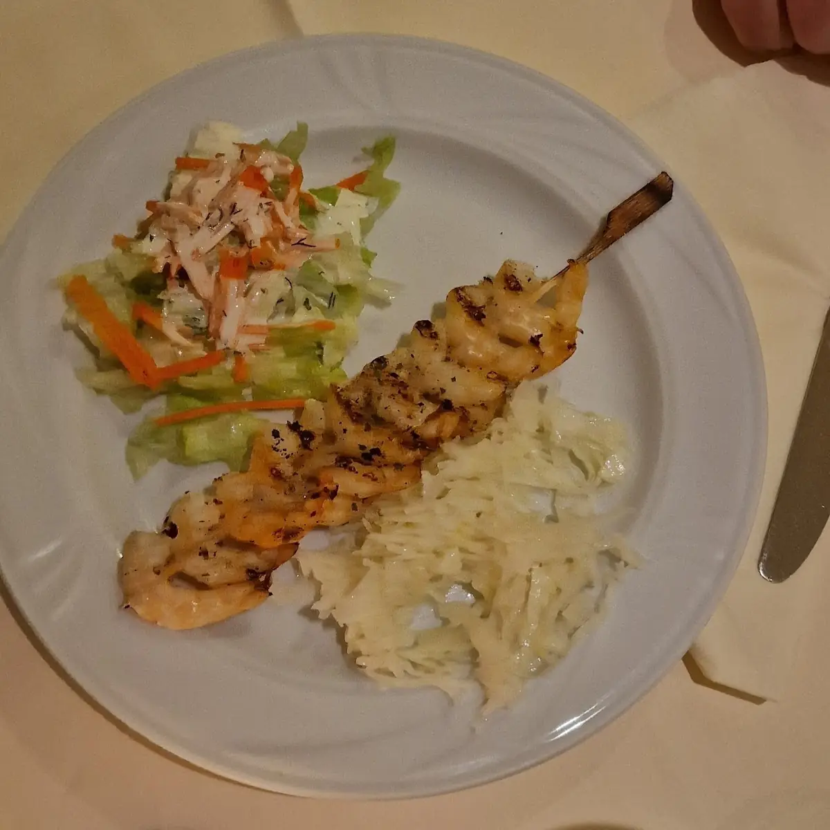 Scampispieß, Restaurant Dionysos
