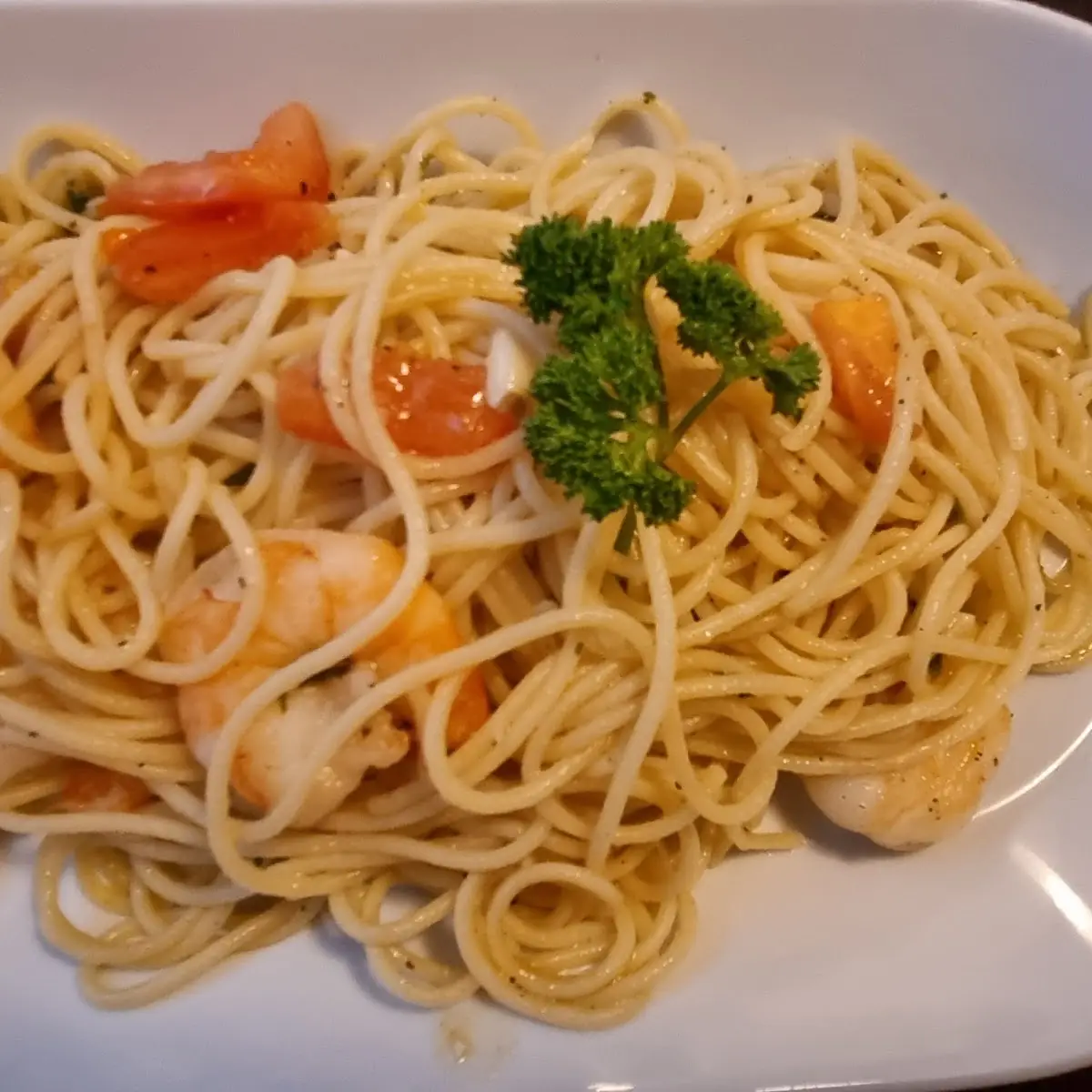 Spagetti Mit Garnelen