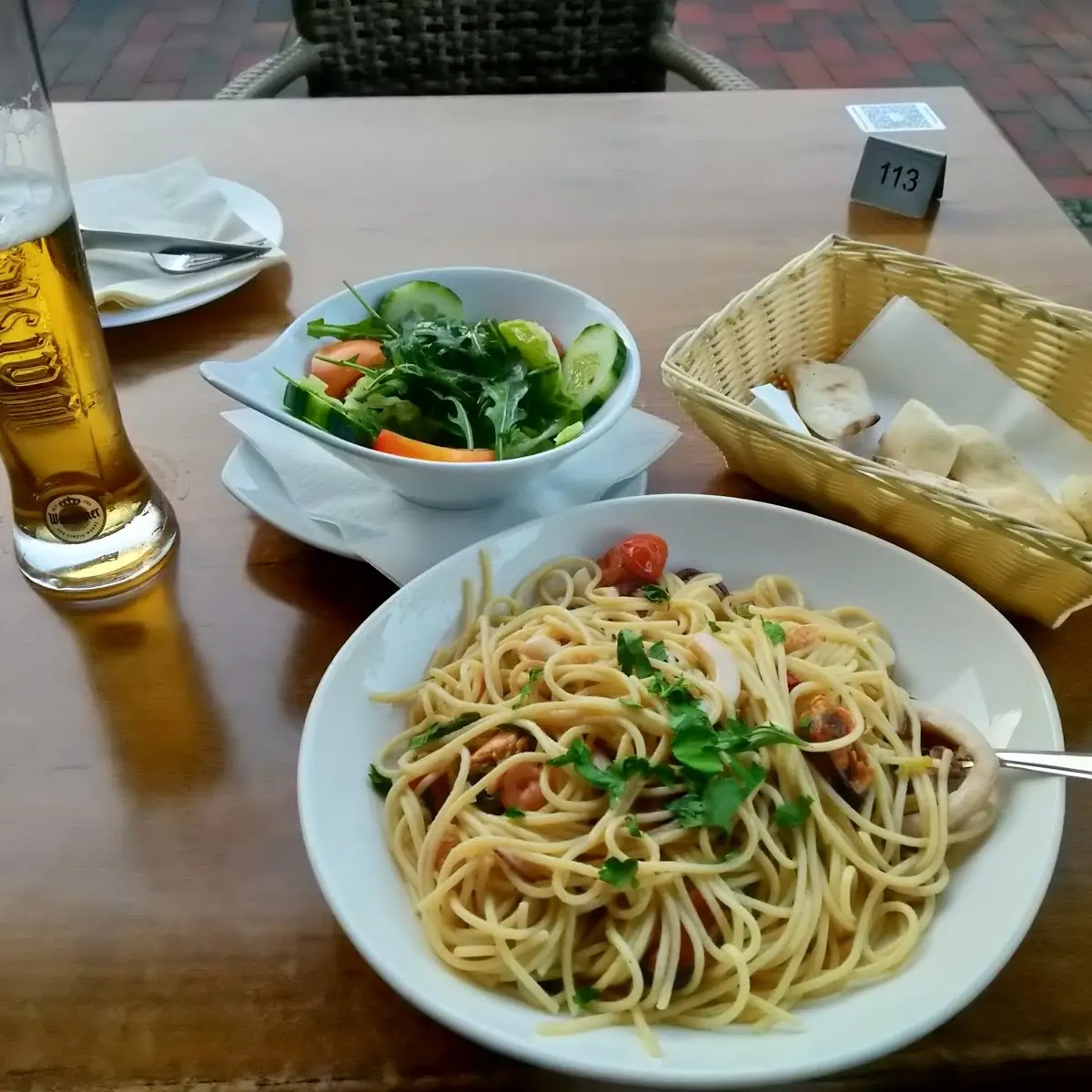 Spagetti Mit Meeresfrüchte