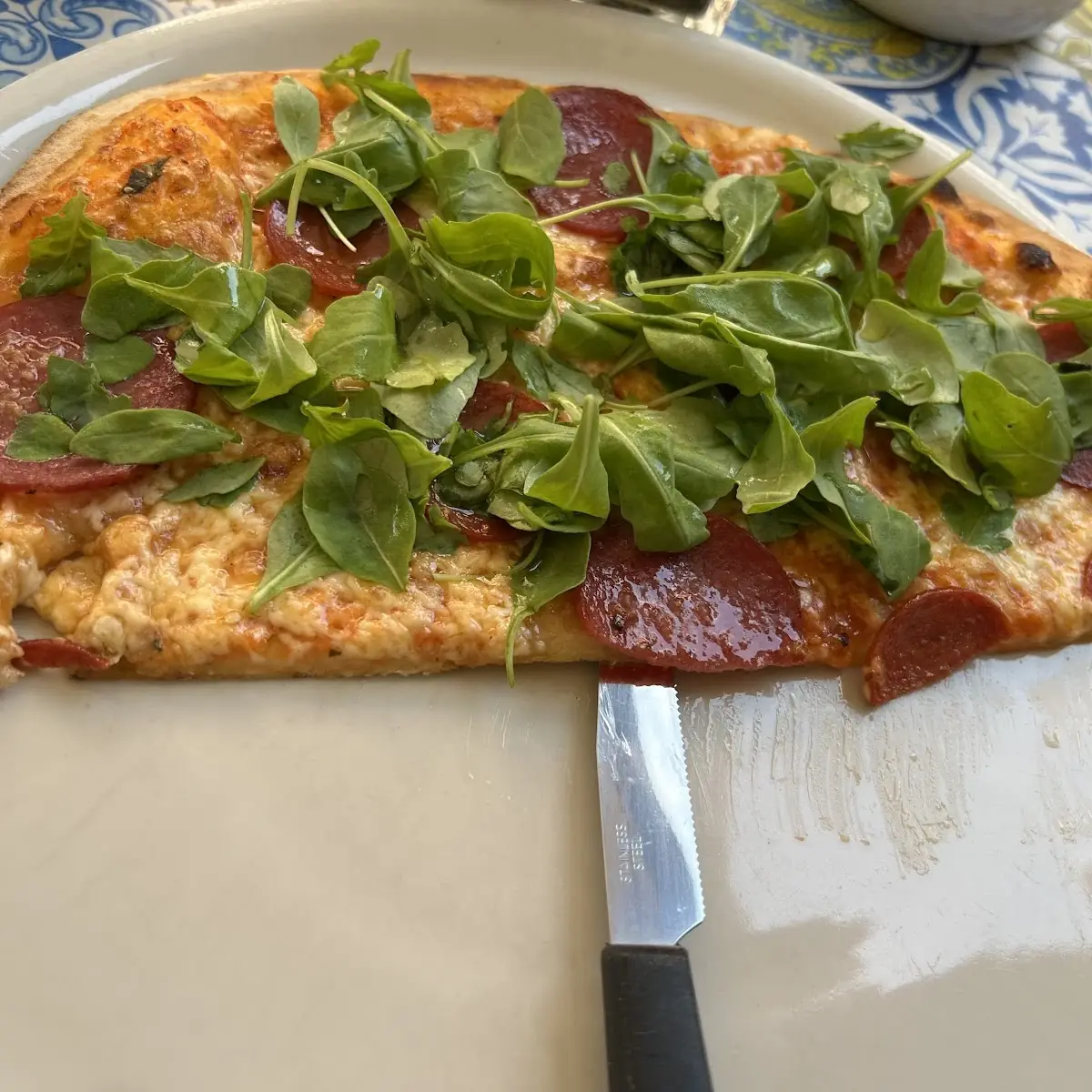 Pizza Salami Pepperoniwurst Rucola