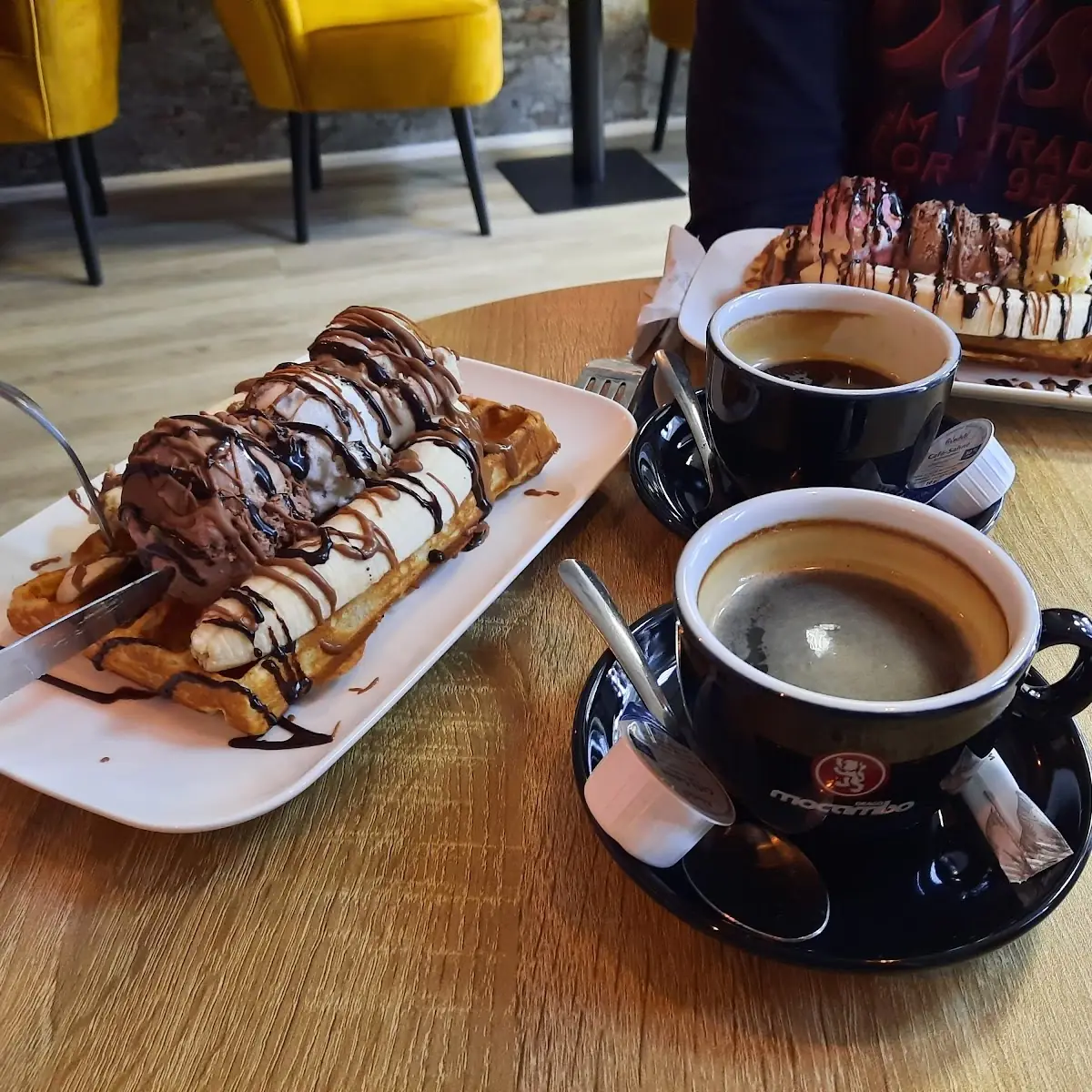 Banana Split Waffel