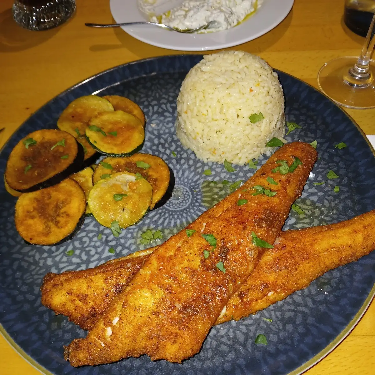 Zanderfilet, Blaue Olive Taverne