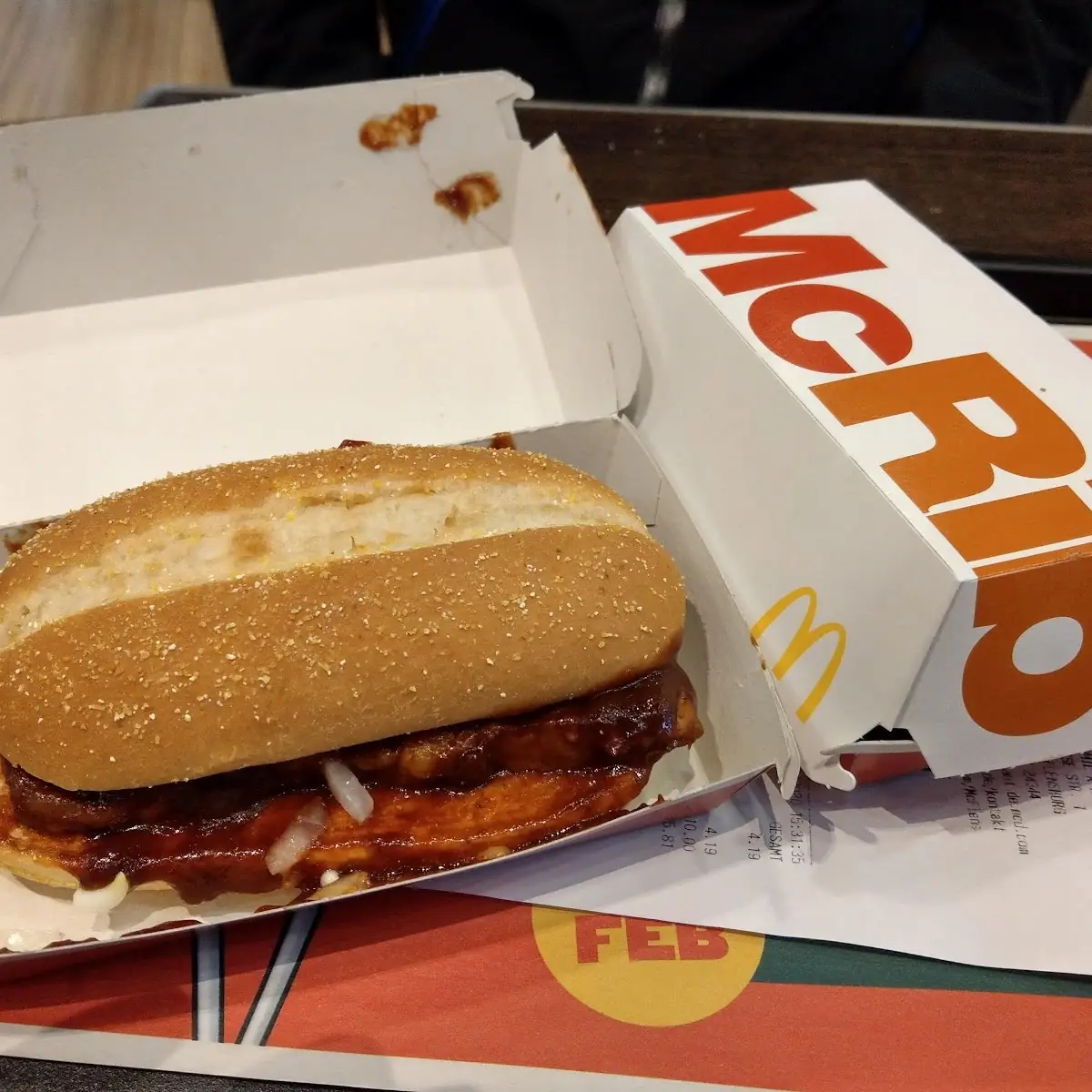 Mcrib, McDonald's