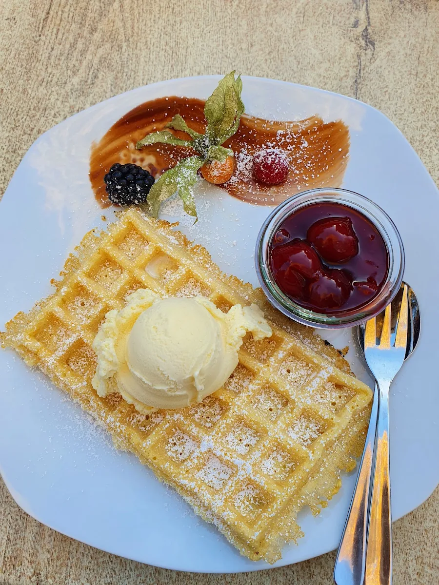 Waffel Mit Eis