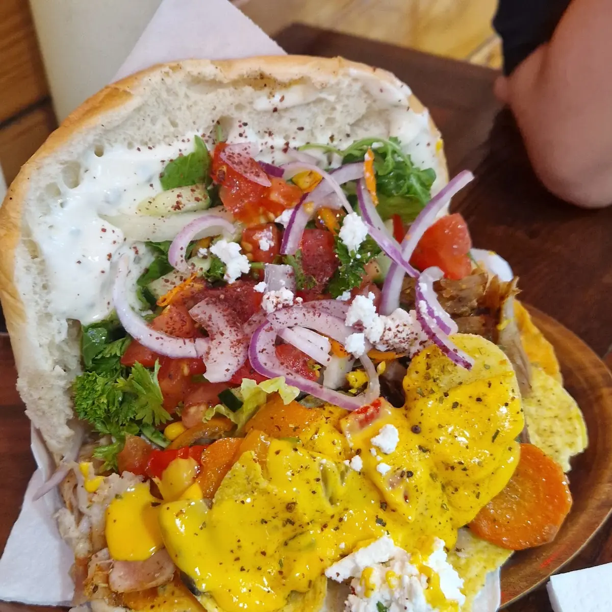 Gemüse Kebap mit Zucchini-Puffer