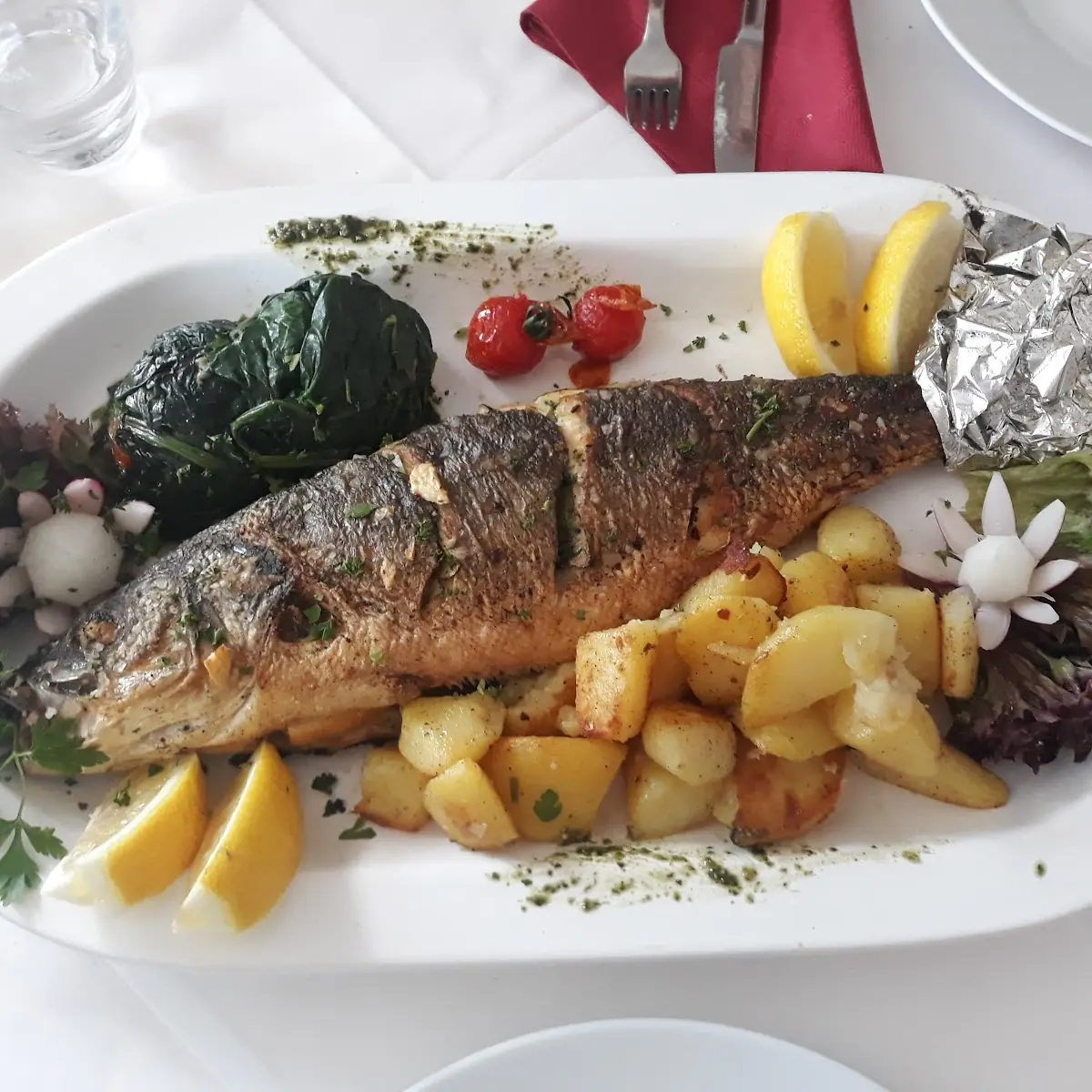 Wolfsbarsch, Ristorante Acquario
