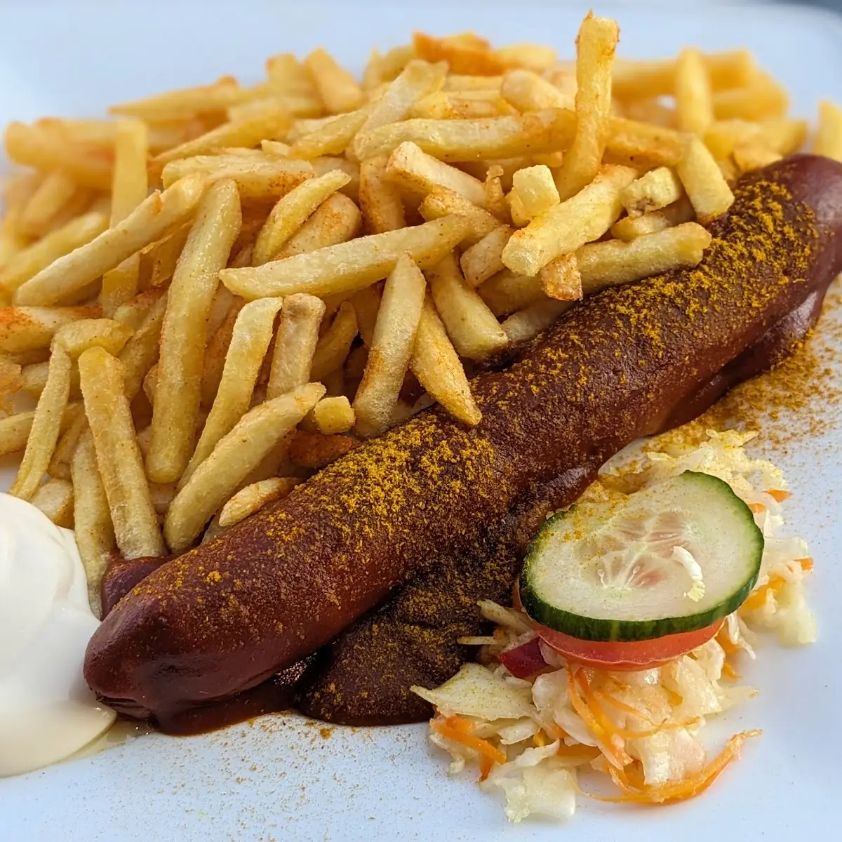 Currywurst Und Pommes