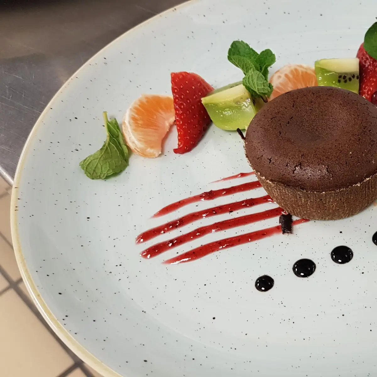 Schokosoufflé, Restaurant Bürgerstube