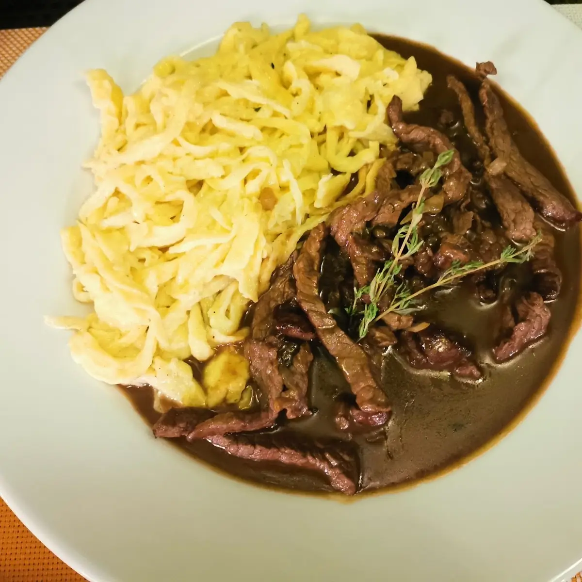 Cognac-pfefferrahmsoße
