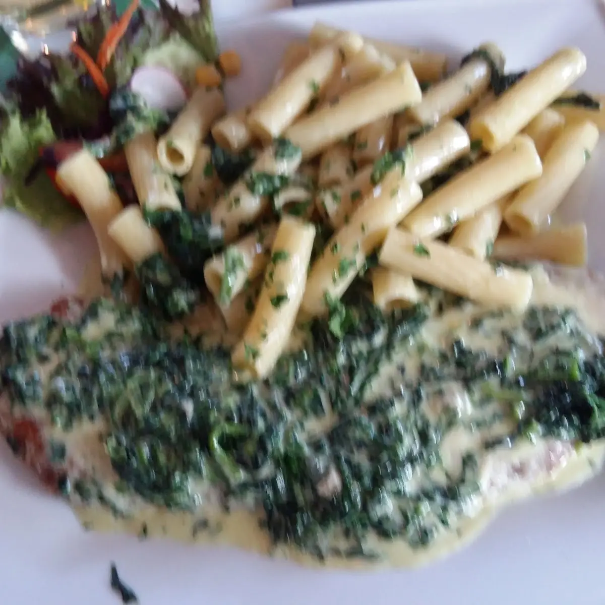 Schnitzel Mit Blattspinat
