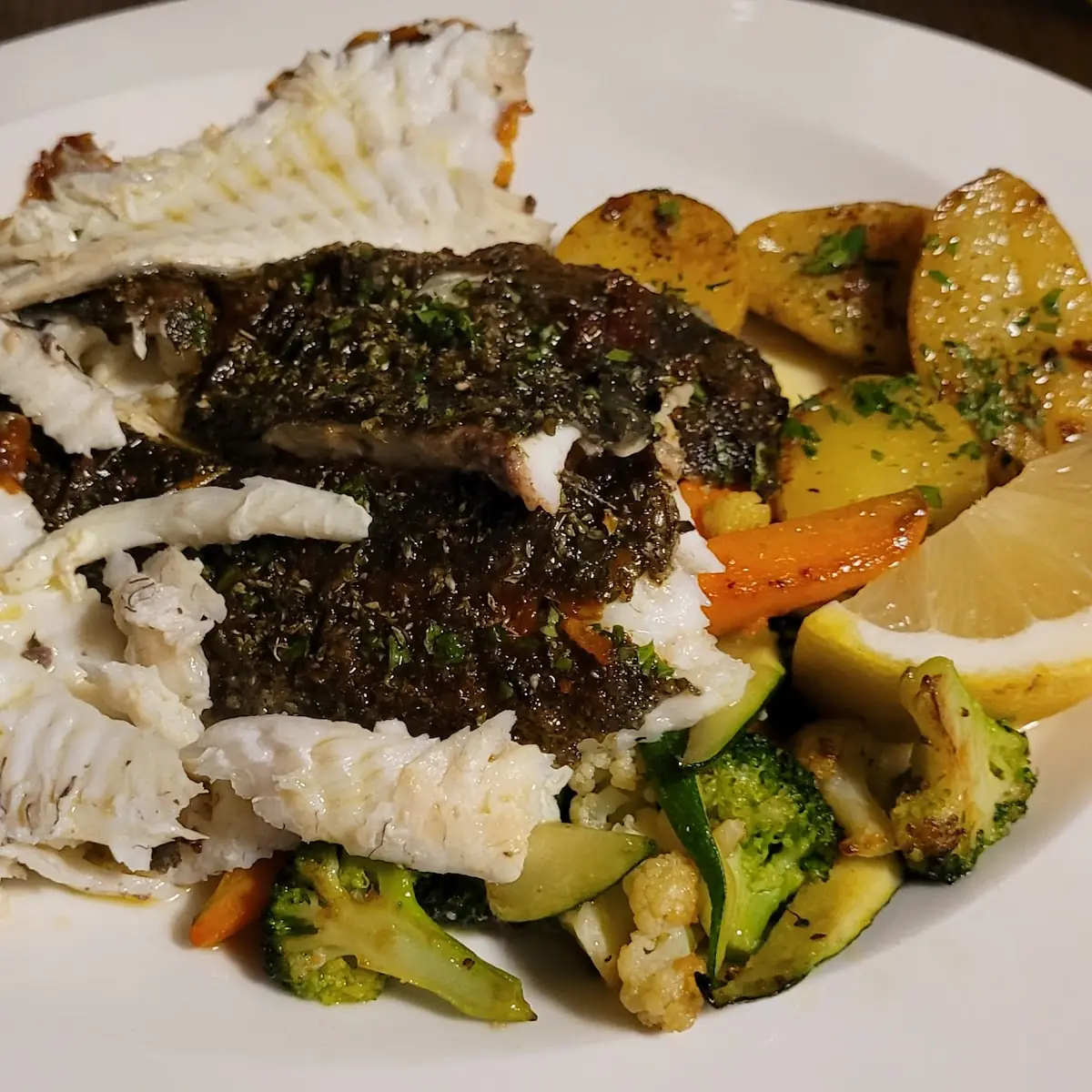 Steinbutt Mit Gemüse