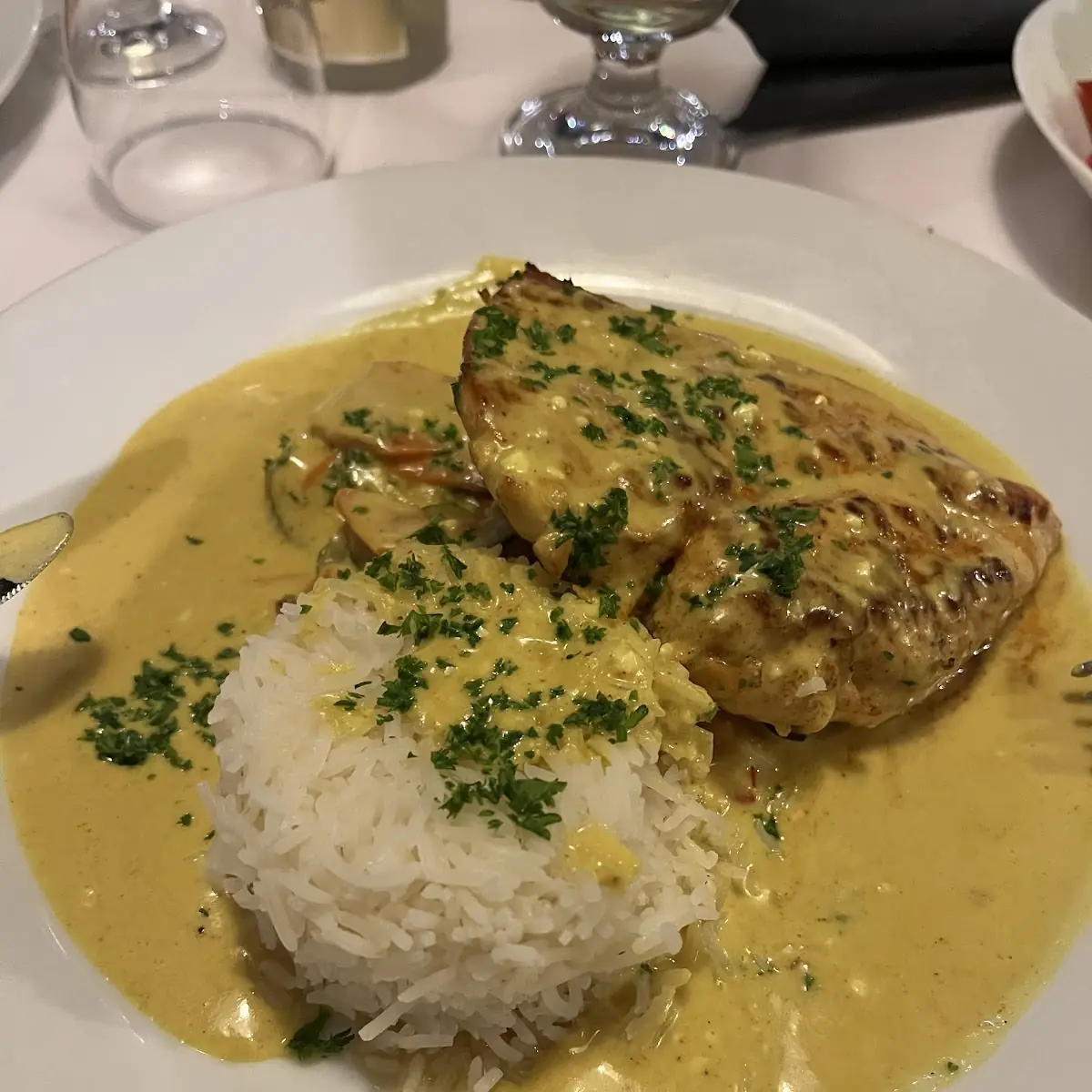 Curry Hähnchen, Alex Brandmann Restaurant