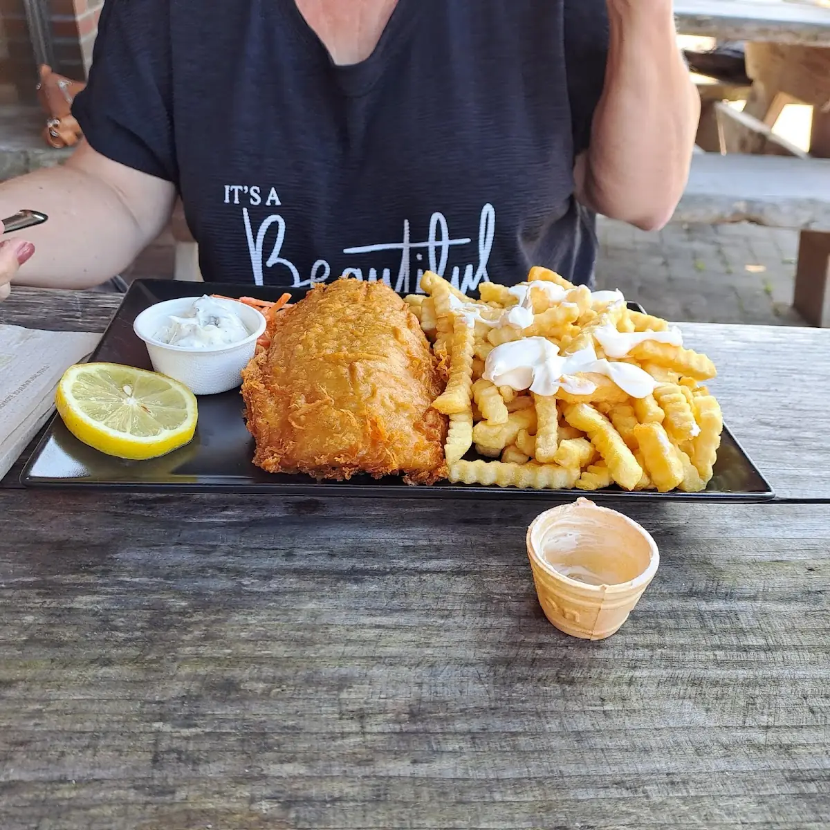 Backfisch Mit Pommes