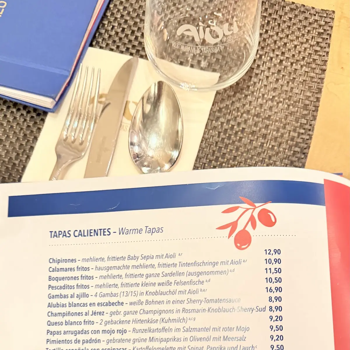 Speisekarte, Aioli im Schnoor
