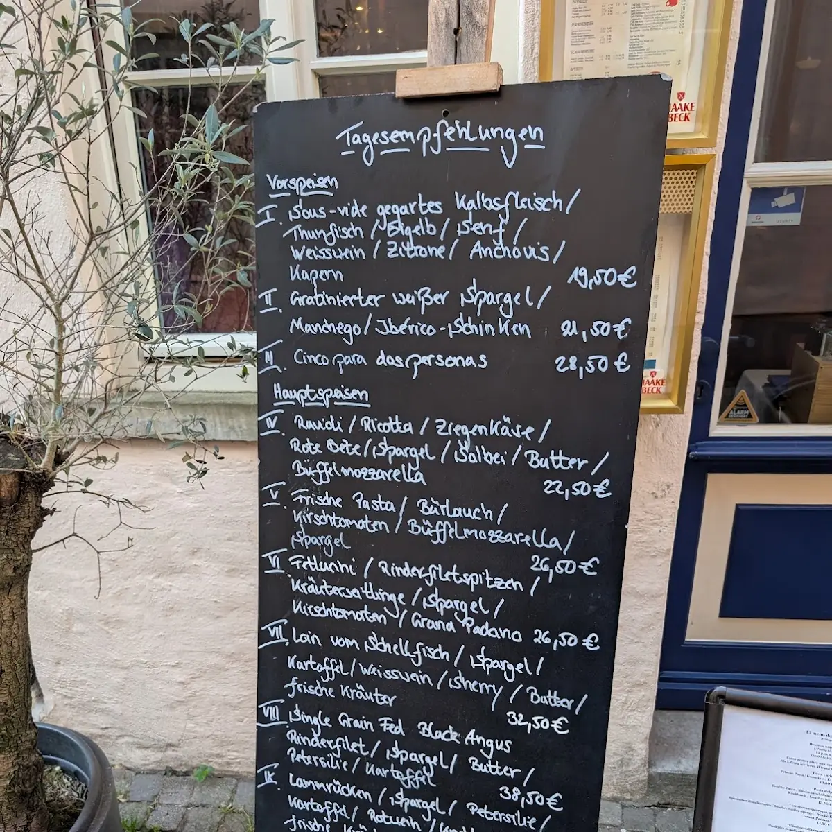 Speisekarte, Aioli im Schnoor