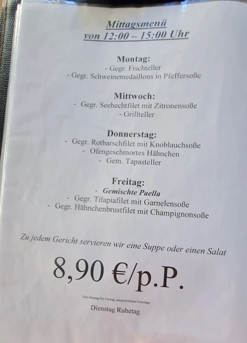 Speisekarte, Rias Baixas 2