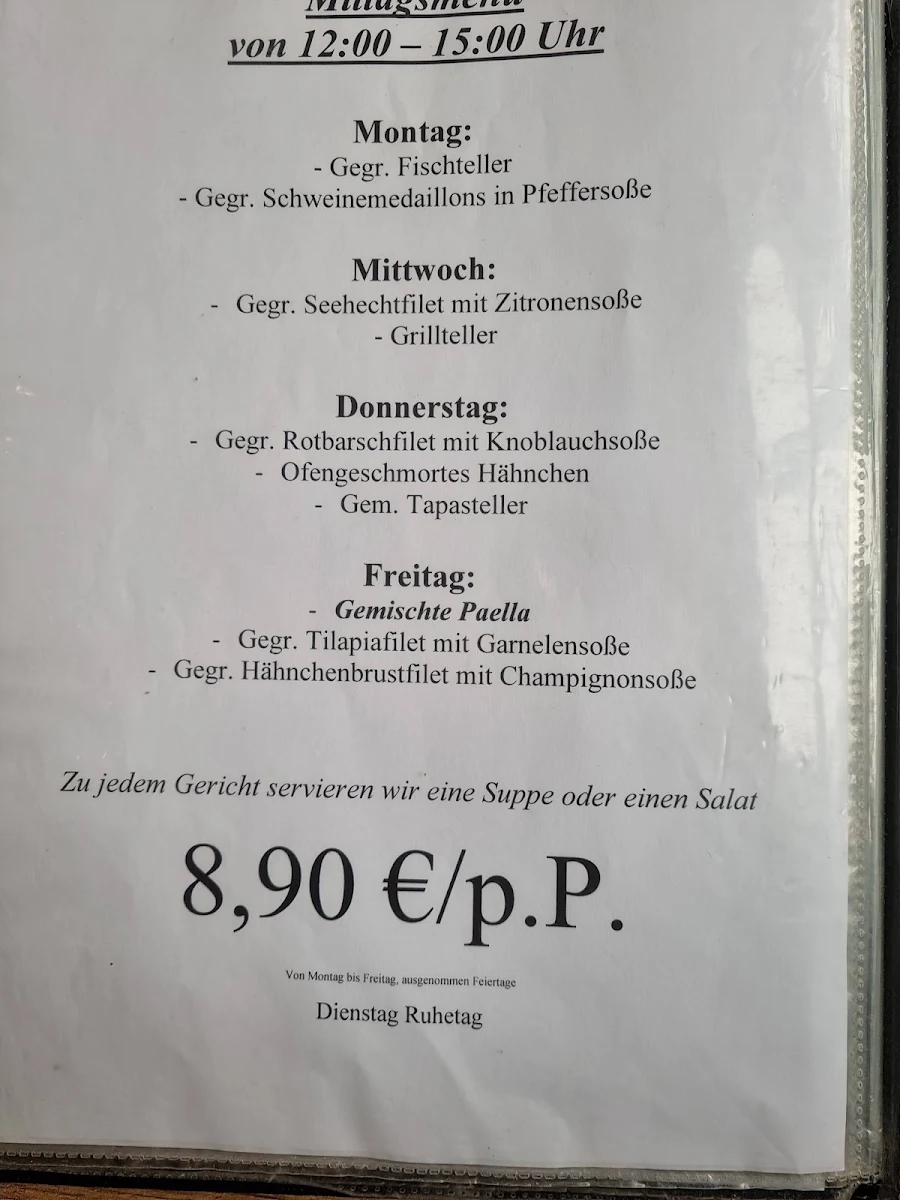 Speisekarte, Rias Baixas 2