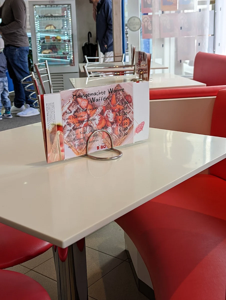 Speisekarte, Eis-Café Rino