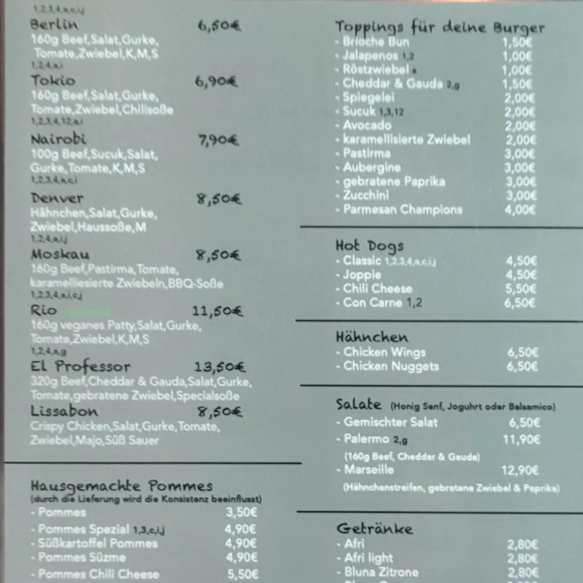 Speisekarte photo 5