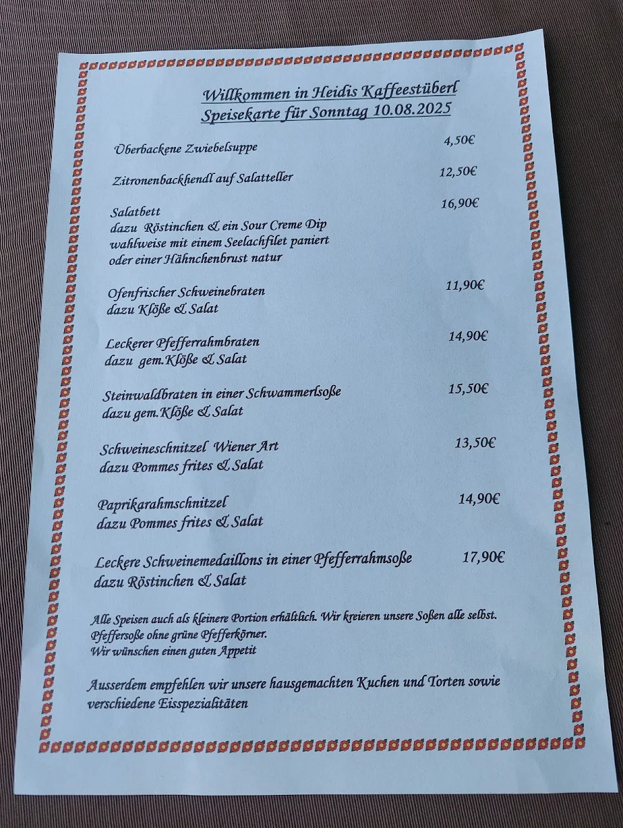 Speisekarte photo 1