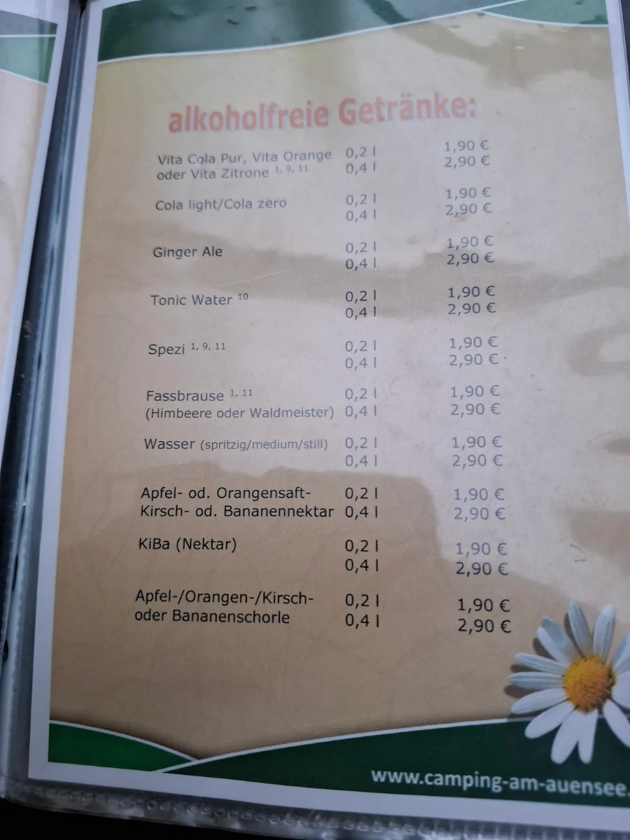 Speisekarte, Gaststätte Zweite Heimat