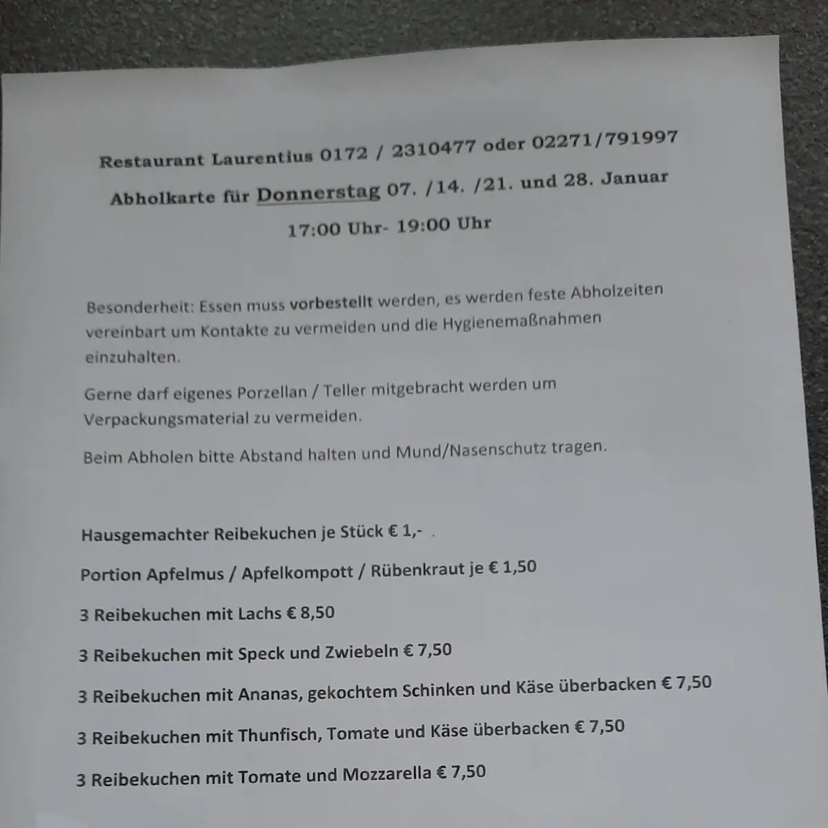 Speisekarte photo 3