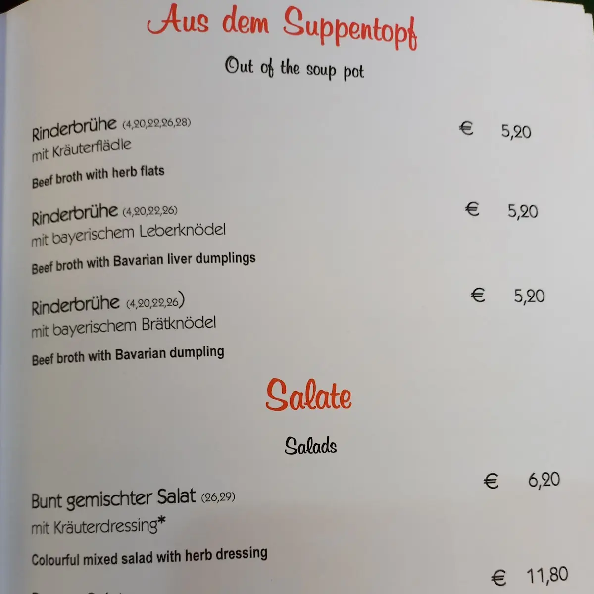 Speisekarte photo 4