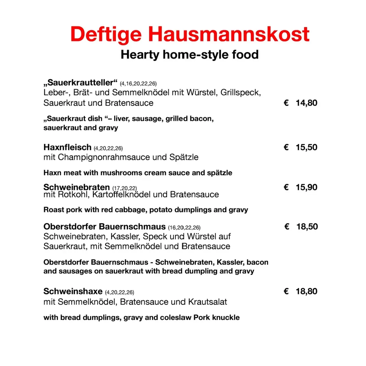 Speisekarte photo 6