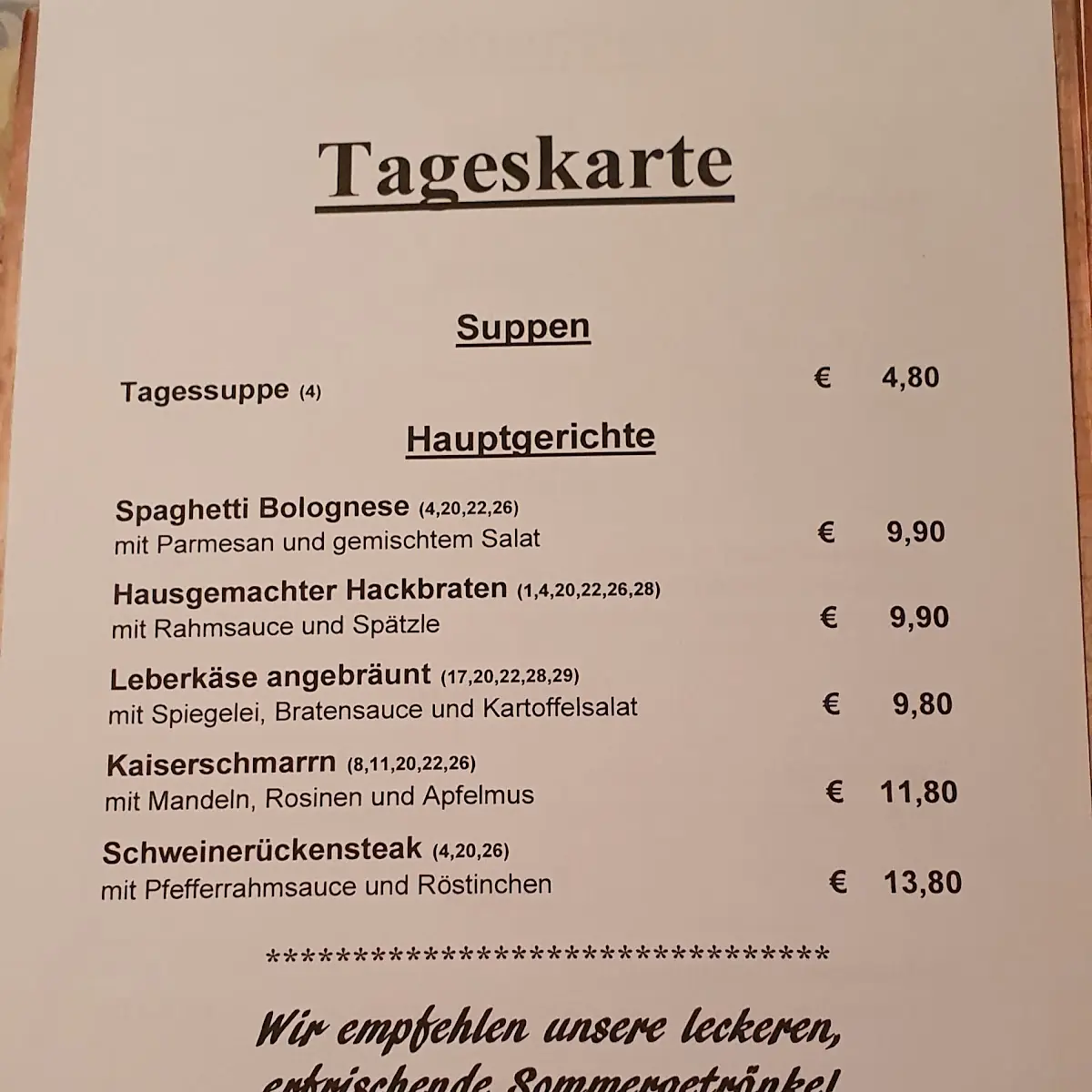 Speisekarte photo 9